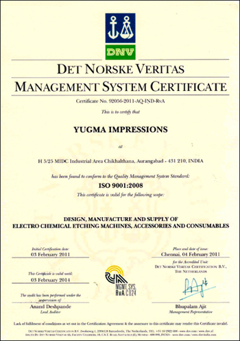 ISO Certificate